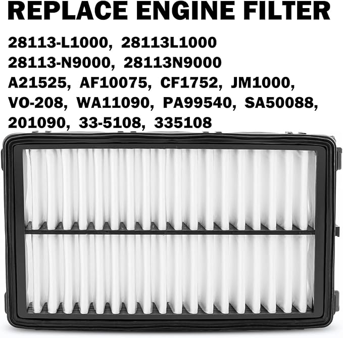 Engine Cabin Air Filters Compatible with 2020-25 Tucson Santa Fe Cruz Kia Sorento Sportage K5 Carnival Engine Cabin Air Filtration Cab AC Air Filters WA11090 97133-N9100 97133N9100