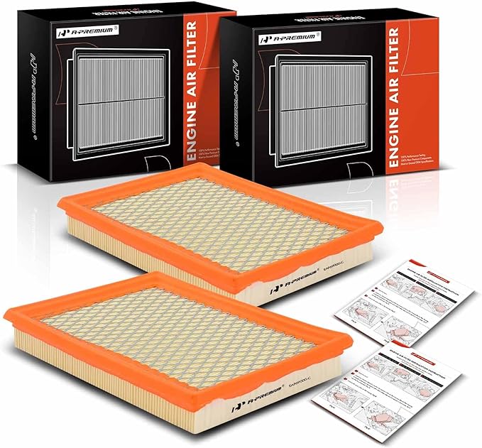 A-Premium 2-PC Engine Air Filter Compatible with Nissan & Infinit Models - Rogue, Sentra, 300ZX, Juke, FX35, FX37, FX50, M56, Q50, Q60, Q70, Q70L, QX70