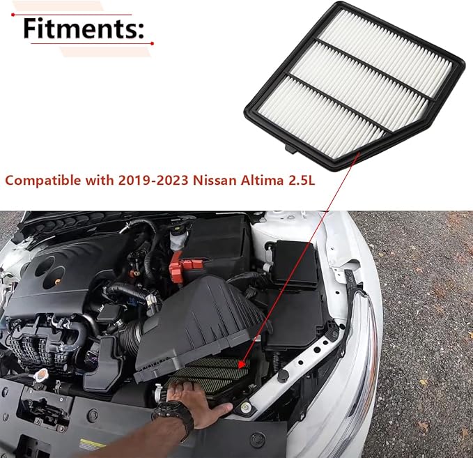 RLB-HILON Engine Air Filter Compatible with Nissan Altima 2.5L 2019 2020 2021 2022 Year, for 165466CA0A 0421960 1433779 CA12551