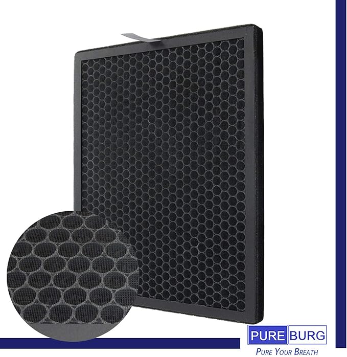 PUREBURG Replacement Filter Set Compatible with Alexapure Breeze 3049 AP-B102 Air Purifier,2-Pack H13 HEPA & Activated Carbon Filter Air Clean PM2.5 Odor smoke VOCs