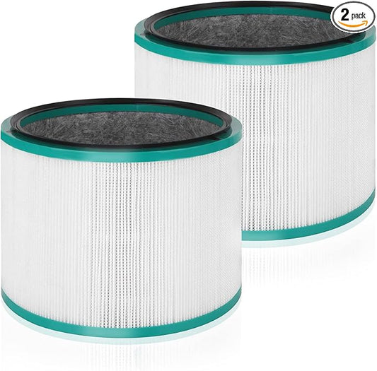 2 Pack Air Purifier Filter Replacement for Dyson HP01 HP02 DP01 DP02 Desk Air Purifiers, Funmit 360° Combi Carbon Filter Fit for Dyson Pure Hot Cool Link Air Purifier, Part # 968125-03
