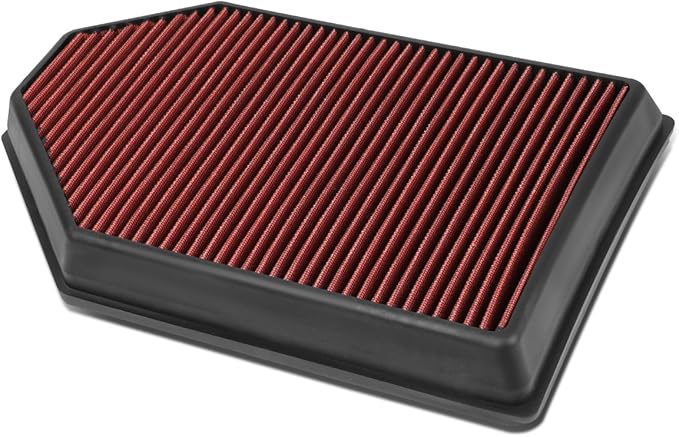 Auto Dynasty High Flow Engine Air Panel Filter Drop-in Reusable & Washable Compatible with 11-18 Charger/Challenger/Chrysler 300 (Red)