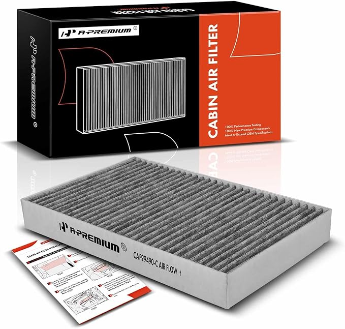 A-Premium Cabin Air Filter with Activated Carbon Compatible with Tesla S 2012 2013 2014 2015 2016, Replace# 103512500A