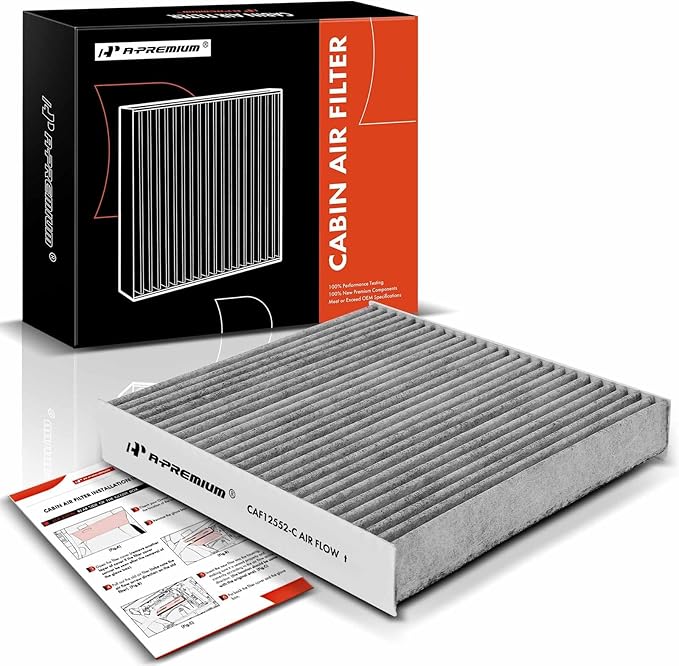 A-Premium Cabin Air Filter with Activated Carbon Compatible with Nissan Altima 2019-2023 & Infiniti QX60 2022-2023, QX50 2019-2023, QX55 2022-2023, Replace# 272776CA1A, 272775NA1A