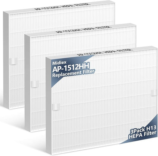 3 Pack AP-1512HH Air Purifier Replacement Filter for Coway Airmega AP-1512HH and Airmega 200M air Purifier, H13 True HEPA for AP1512HH Filter Replacement