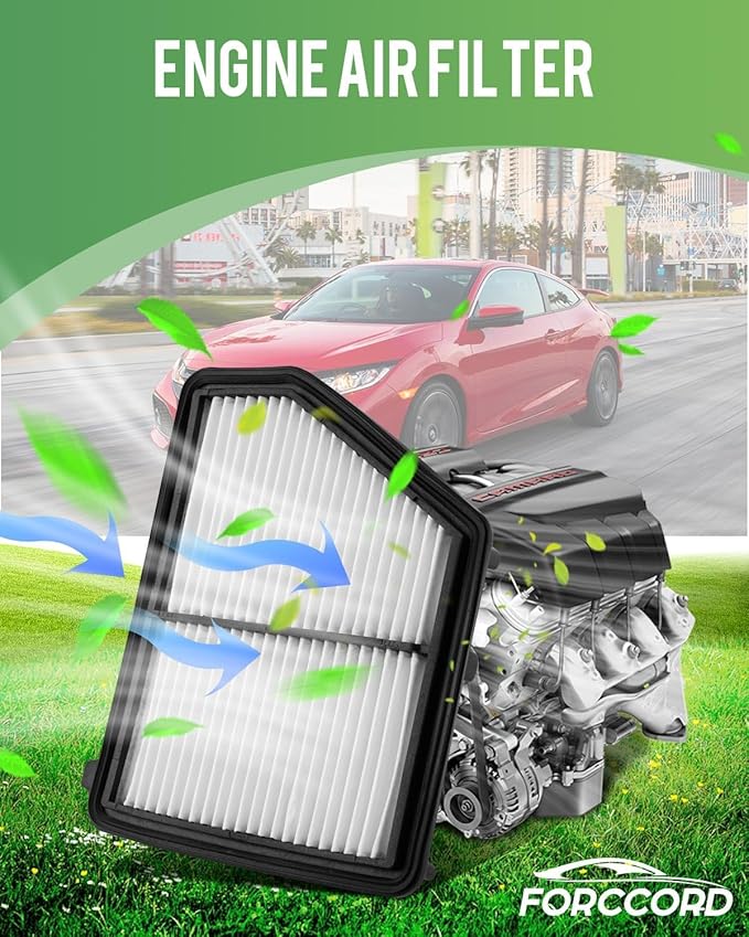 2-Pack Engine Air Filter (Hybrid Only) Fits for Sorento 1.6L,KIA Sportage1.6L,Hyundai Tucson 1.6L, Sonata 2.0L, Santa Fe 1.6L Air Filter Replacement 28113L5100 Car Accessories
