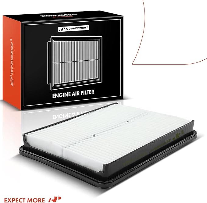 A-Premium Engine Air Filter Compatible with Hyundai & Kia Models, Santa Fe 2013-2018, Santa Fe Sport 2013-2016, Santa Fe XL 2013-2019, Sorento 2014-2015, 2.0L 2.4L 3.3L, Rigid Panel