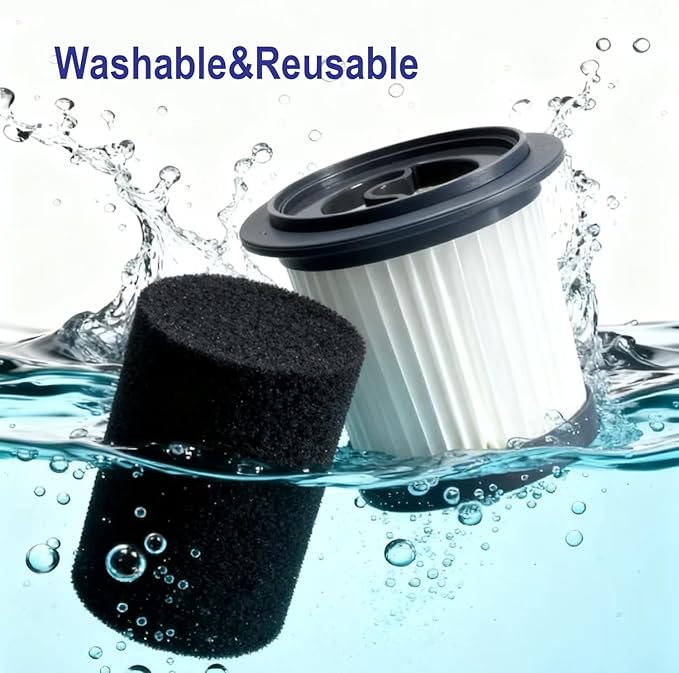2 Pack Hepa Filter and 4 Pack Foam Filter Compatible with AIRDIYA P1 VG3,MHRMHR KP1108,Bieiao Cordless Vacuum Cleaner