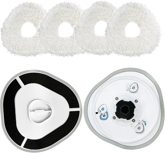 Replacement Mop Pad Holder Module with 4 Mop Pads Compatible for NARWAL T10 J1 J2 Microfiber Resuable Mop Cloth Robot Vacuum Cleaner Accessories