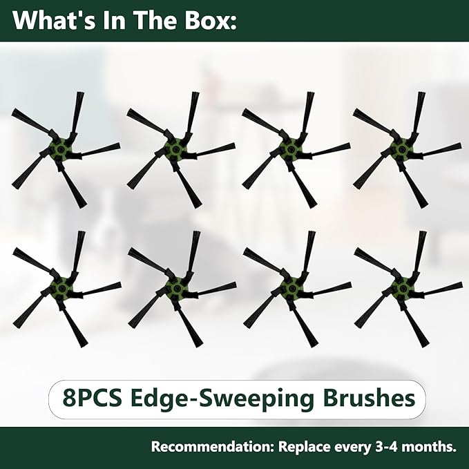 8 Pack s Series Corner-Sweeping Brush Replacement for iRobot Roomba S9 (9150) S9+ S9 Plus (9550) Edge-Sweeping Brushes,Vacuum Cleaner Side Brush Parts
