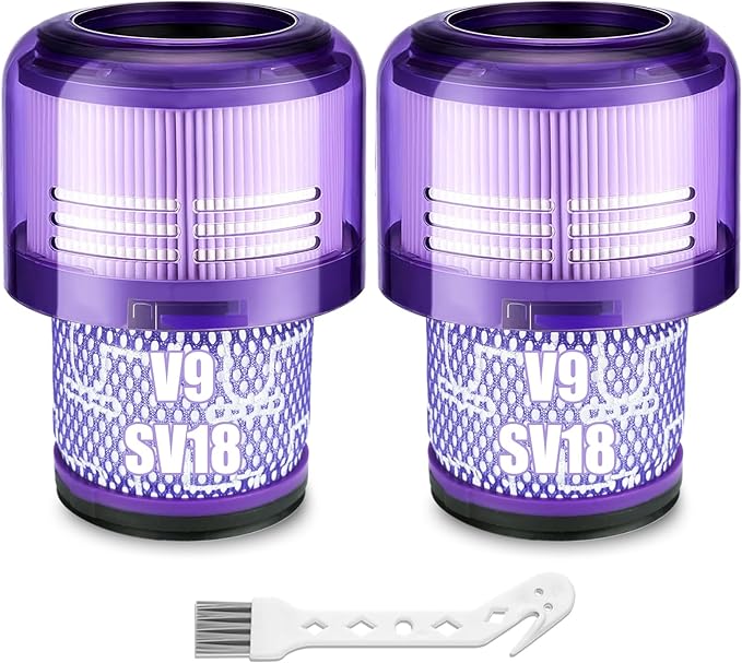 Lemige 2 Pack V9 SV18 Vacuum Filter Replacement Parts for Dyson V9 Motorbar SV18 Digital Slim Cordless Vacuum, For Dyson Filter Replacement Part No. 970612-01