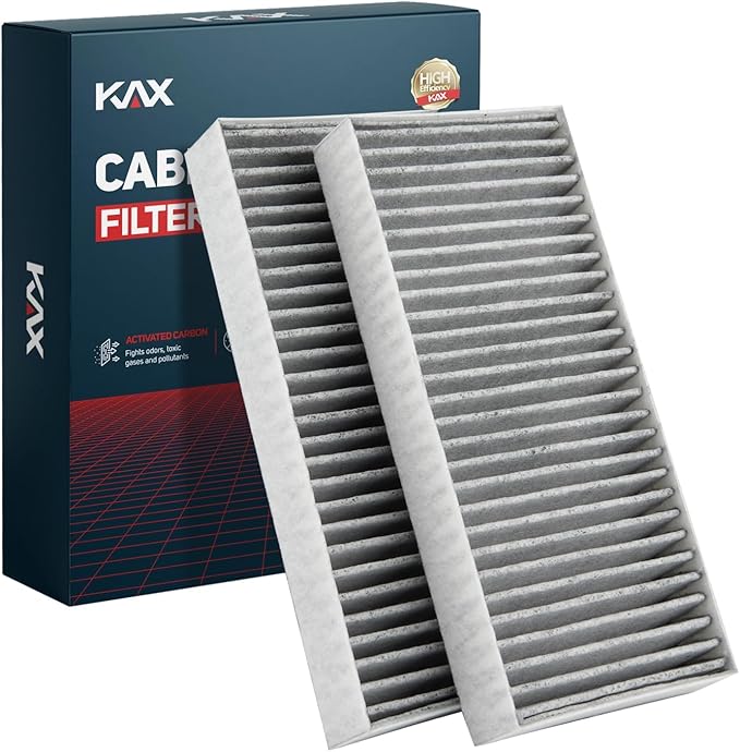 KAX Cabin Air Filter with Activated Carbon, CF10388,CP388 Replacement for Nissan Armada 2005-2015,QX56 2004-2010, NV2500 N3500 2012-2014, Titan 2004-2015, Passenger Compartment Air Filter, pack of 2