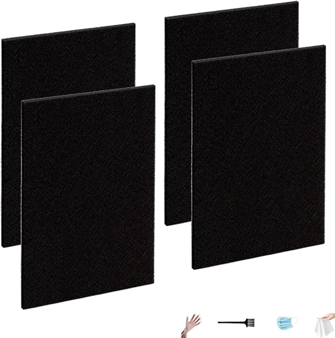 4-Pack Activated Carbon Pre-Filters Compatible with Winix AM90, C535, 5300 - Odor Control Part Filter A 115115 Size 21, 12.5” x 16.25” x 0.2” – Freshens Air & Enhances Filtration