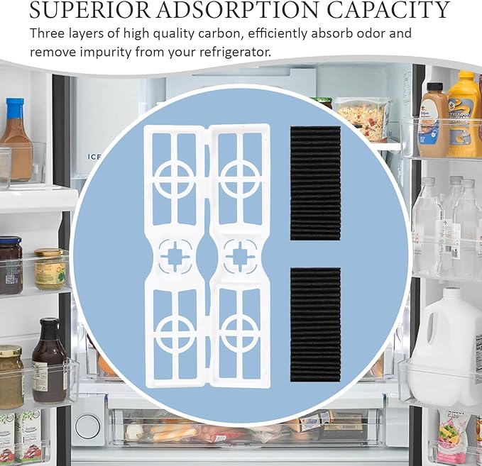 6 Pack Refrigerator Air Filter Replacement for FRGPAAF2 Frigidaire PureAir AF-2 Air Filter Compatible with Frigidaire FRFC2323AS, FRFC232LAF, FRFC233LAF, FRFG2323AF, FRFN2823AS Filter for Air