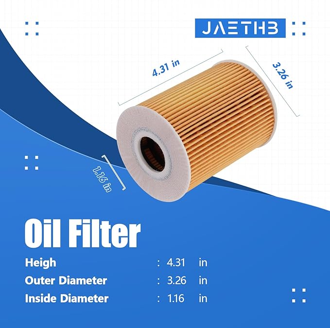 Oil Filter for BMW M3(E90/E92/E93) 4.0L V8-Gas(2008 2009 2010 2011 2012 2013), Replace: 11427837997 HU 926/5 z