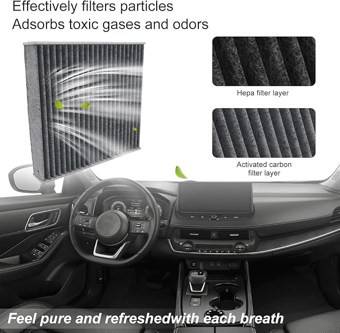 Air/Oil/Cabin Filter kit Replacement for Nissan Rogue 2021-2025 Replaces16546-6RA0A,27277-6RC0A,27277-6CA0A