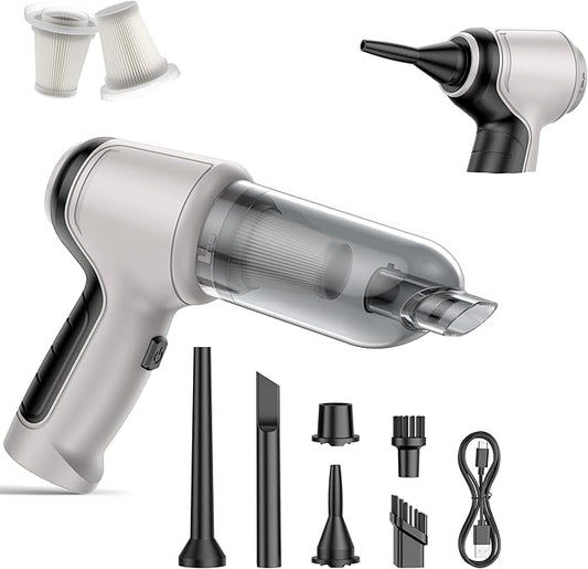 Car Vacuum Cleaner, 15000Pa Handheld Cordless Rechargeable Wet & Dry Vacuum, 120W High Power for Car, Pet, Home, Office Cleaning, Washable HEPA Filter, Multi-Nozzles