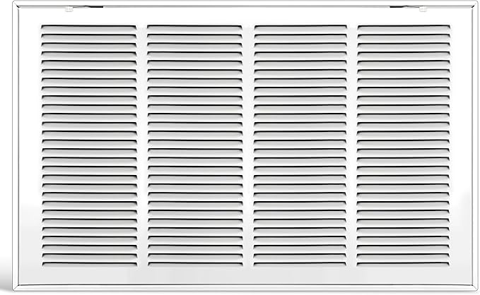 Fancat Return Air Filter Grille for 24x14 Ducts, Steel Vent Cover Grille with Removable Door for 1“ Filters | Suitable for Sidewall & Ceiling | White Coating | Outer Size: 26 5/8" W x 16 5/8" H