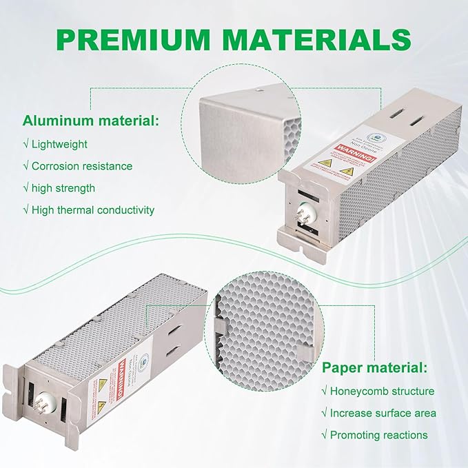 Air Scrubber Plus Advanced Photocatalytic Oxidation (PCO) 9 Inch Replacement Cell and Üν Bulb, Aluminum Material, Perfectly Compatible with ActivTek InDuct 2000, A1013A, A1013C, A1013P, A1013Q,HPOC-01