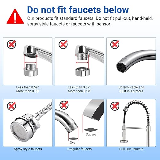Faucet Mount Water Filter for Kitchen Sink - Dual Mode Water Outlet, Water Filter for Sink Faucet Reduces Chlorine, Limescale, Heavy Metals & Bad Taste with 2 Replacement Filter
