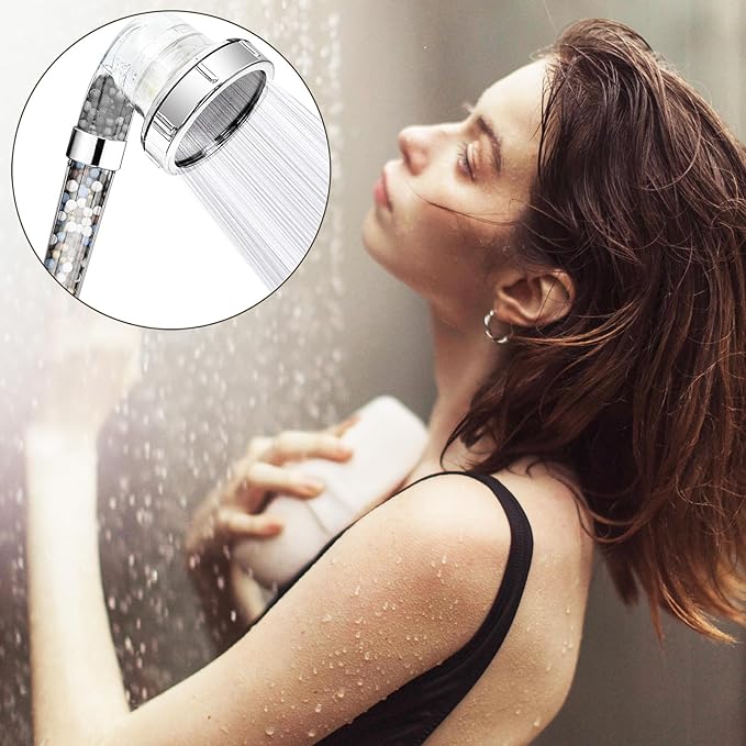 (6pack) Slirceods Replacement Shower Head Beads，for Hard Water, Mineral Stone Beads for Purifying Water, Filters Chlorine and Other Impurities