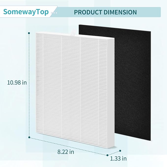 AP-1216L Filter Replacement Pack Compatible with Coway Airmega AP-1216 Air Purifier Filters, Compares to Part # ‎AP-1216-FP, Include 2 Efficient Filter and 4 Carbon Pre-Filter