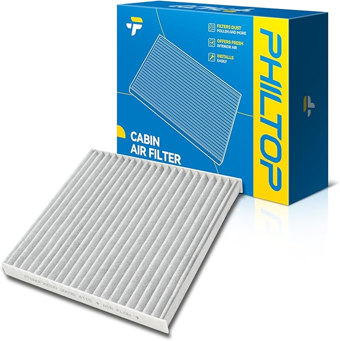 PHILTOP Cabin Air Filter w/Activated Carbon, Compatible with CF11766 Mitsubishi Mirage 2014-2015 2017-2024, Mirage G4 2017-2024