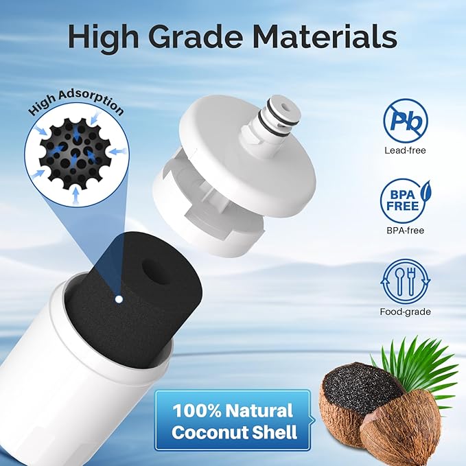 ICEPURE 5231JA2002A Refrigerator Water Filter, Compatible with LG LT500P, GEN11042FR-08, ADQ72910911, ADQ72910901, ADQ72910907, Kenmore 9890, 46-9890, HDX FML-1, LFX25974ST, LMX25964ST, 2 PACK
