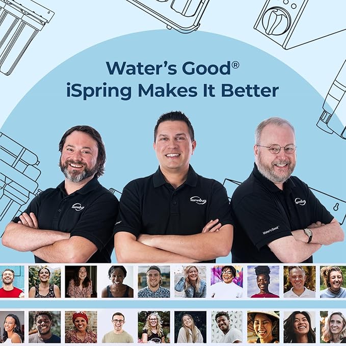 iSpring F3WGB31BMKS Whole House Water Filter Replacement Pack, Reduces Iron, Manganese, Hydrogen Sulfide, Lead, Chlorine, Sediments, Up to 12 Months, 4.5” x 10”, Fits WGB31B-MKS
