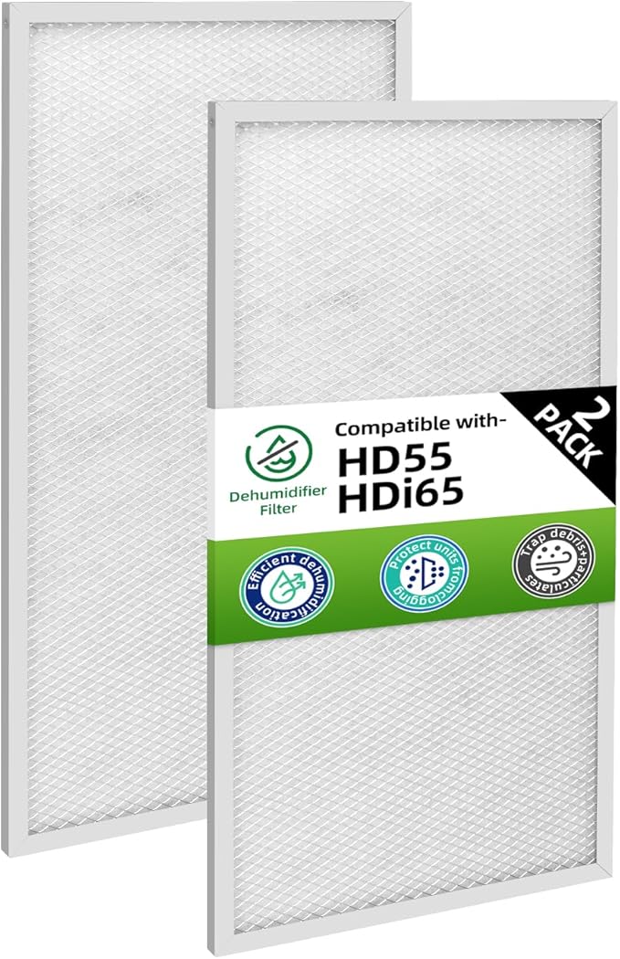 Sentinel HD55 HDi65 Filters Compatible with Alorair Basement Dehumidifiers HD55S/HDi65S MERV-8,17.2X8.8X0.4 inches (2 Pack)