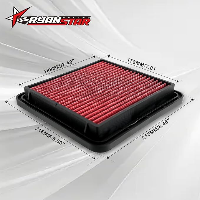 RYANSTAR RACING High-Flow Engine Air Filter 33-2304 Compatible with Subaru 2003-2021 Washable and Reusable Improves Power and Throttle Response Designed for Lifelong Use