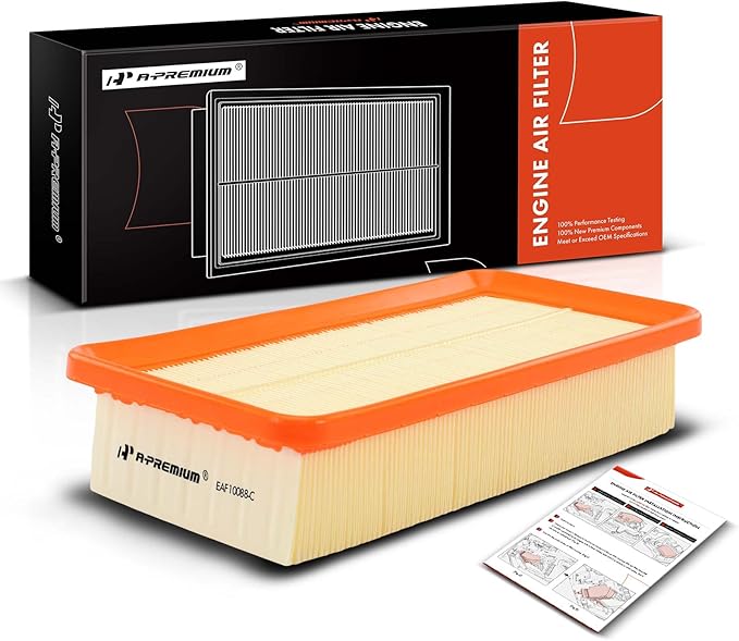 A-Premium Engine Air Filter Compatible with Hyundai Accent & Kia Rio, Rio5, 2006-2011, Flexible Panel, Replace# 281131G000