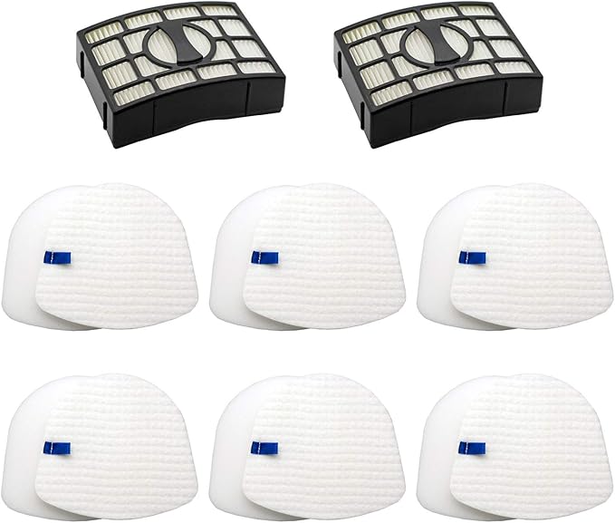 Lemige Vacuum Filters Replacement Parts for Shark Navigator Zero-M Lift-Away Upright Vacuum UV650 UV725 ZU560 ZU560C ZU561 ZU562 ZU572, 2 Post Filters + 6 Foam& Felt Filters Kit, XHEPA560 & XFFK560