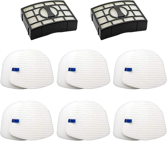 Lemige Vacuum Filters Replacement Parts for Shark Navigator Zero-M Lift-Away Upright Vacuum UV650 UV725 ZU560 ZU560C ZU561 ZU562 ZU572, 2 Post Filters + 6 Foam& Felt Filters Kit, XHEPA560 & XFFK560