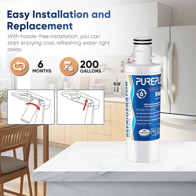 PUREPLUS ADQ747935 NSF 53&42 Certified Replacement for LT1000P LT1000 Kenmore Elite 9980 LT1000PC, MDJ64844601 ADQ74793501, LMXS28626S, LFXS26973S, Refrigerator Water Filter, 1Pack