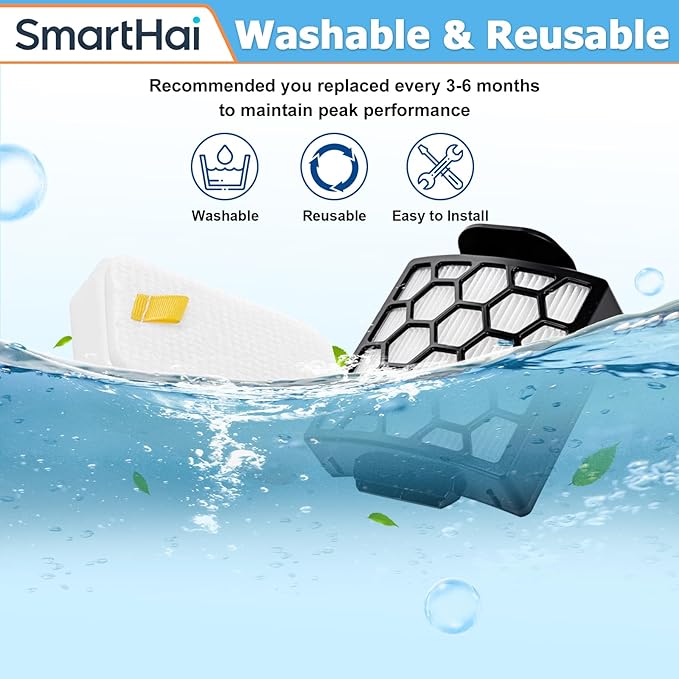 ZU102 Vacuum Filters & Odor Neutralizer Cartridges Kit Compatible with Shark ZU102 ZU100 Rotator Pet Upright Vacuum, Parts # 1238FT60 & 1239FT60 & 1541FC3000