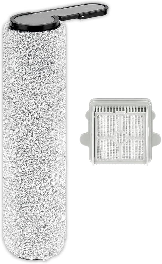 (2 Pack) F25 Replacement Brush Roller and HEPA Filter for Roborock F25/ F25 LT/ F25 RT/ F25 ACE/ F25 ALT/ F25 ACE Combo/ F25 Combo/GT Wet Dry Vacuum Cleaner, 1 Brush Roller, 1 HEPA Filter