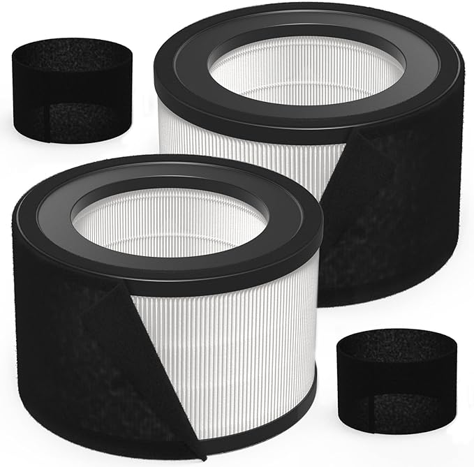 2 Pack HEPA Replacement Filter Compatible with Crane EE-5068 Air Purifier, Part Number HS-1946
