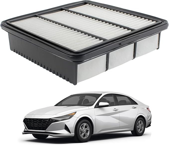 Engine Air Filter Compatible with 2021 2022 2023 2024 Hyundai Elantra Limited/SE/SEL 2.0L Replaces# 28113-AA100 28113-AA100-AS 28113AA100