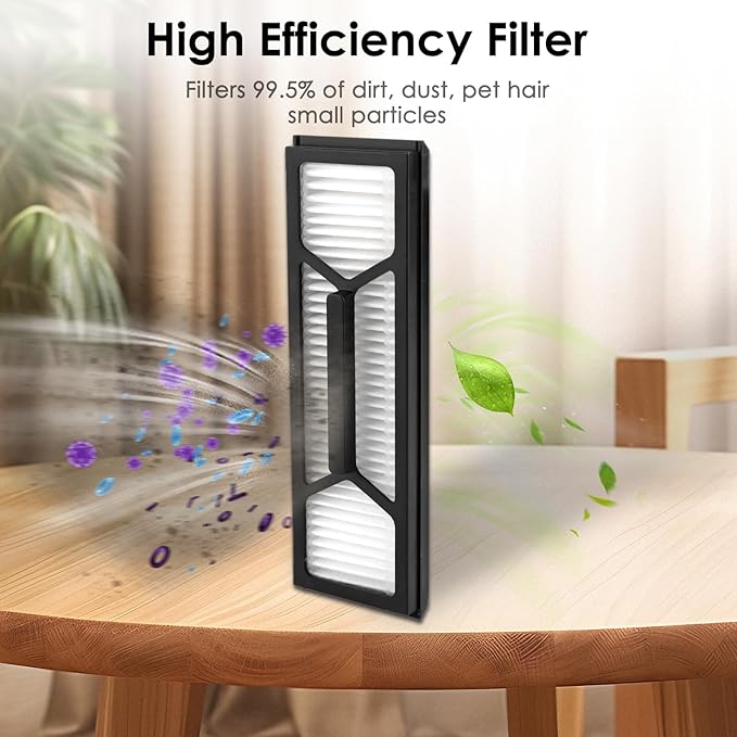 (5 Pack) Omni S1 Pro Replacement HEPA Filters Compatible With Eufy Omni S1 Pro Robot Vacuum, Filter Kit, Replacement Parts, Filters Accessories, Vacuum Parts Canister Filters, Upright Filter