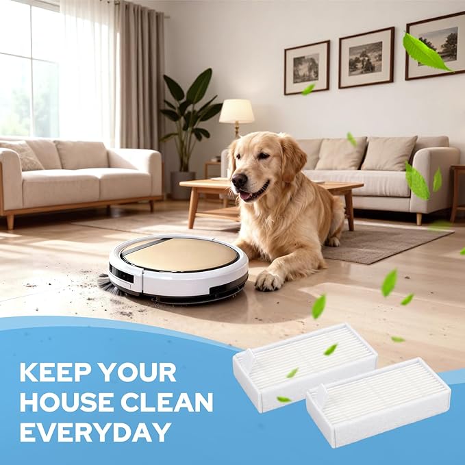 Filters Replacement for ILIFE V3s V3s pro V5 V5s V5s Pro V5s Pro 2 V5s Plus Noisz S5 Robotic Vacuum Cleaner - HEPA Vacuum Filter - 24 Pack