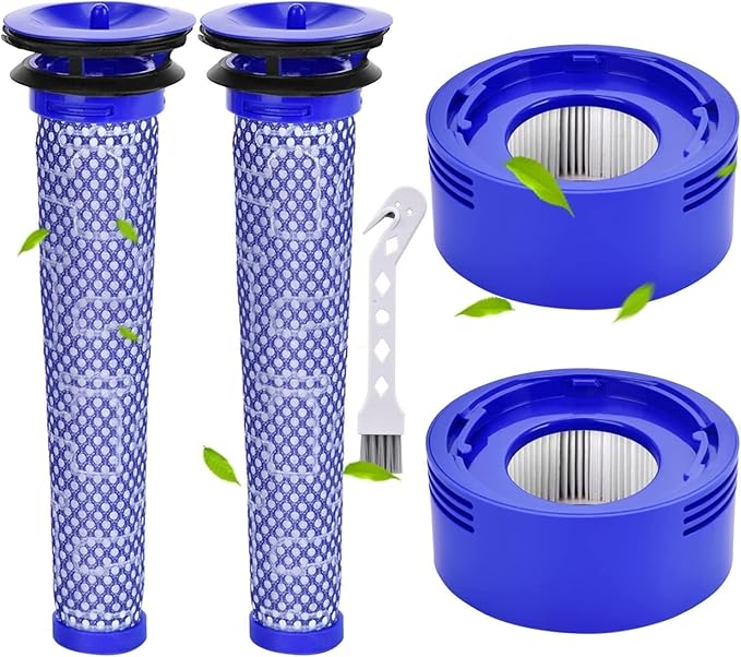V8 Filter Replacement for Dyson V7 V8 Animal Absolute Motorhead Cordless Stick Vacuum Cleaner, Compare to Part # 965661-01 & 967478-01