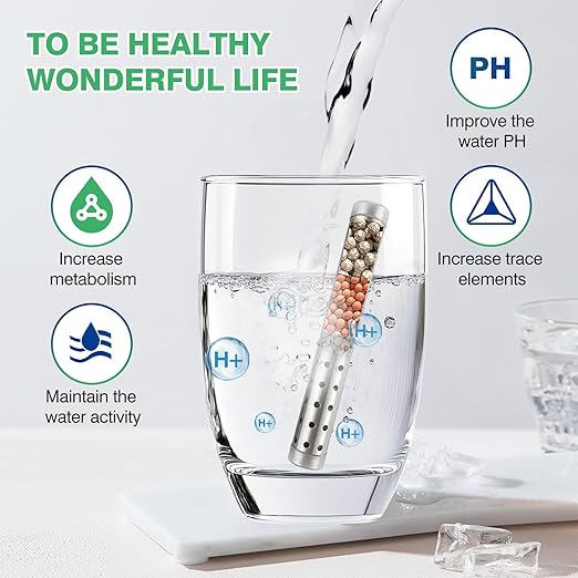 5Pcs Hydrogen Stick, Alkaline Water Stick PH Alkalizer Ionizer Portable Hydrogen Mineral Purifier Stainless Steel Minerals Wand Water Purifier Filter