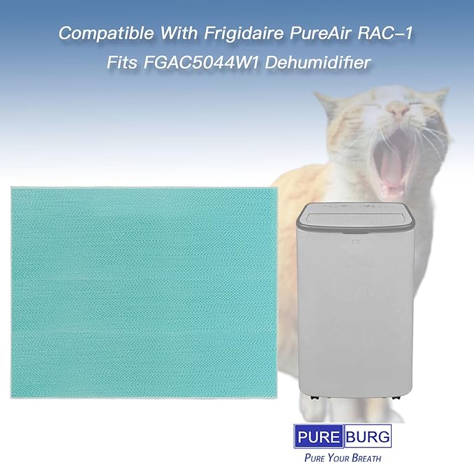PUREBURG FRPARAC1 Replacement Filter Compatible With Frigidaire PureAir RAC-1 Fits FGAC5044W1 Dehumidifier, 2-Pack