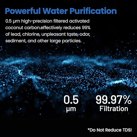 Under Sink Water Filtration System, Reduces Chlorine, PFAS, PFOA/PFOS, Bad Taste & Odor,10000 Gallons,Under Sink Water Filter System Direct Connect to Kitchen Faucet,1Year