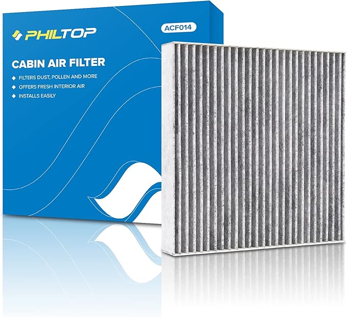 PHILTOP Cabin Air Filter w/Activated Carbon, Compatible with CF11182 Honda CR-V, Civic, Odyssey, Accord, HR-V, Fit, Pilot, Insight, Clarity, CR-Z, Acura RDX, MDX, TLX, Integra
