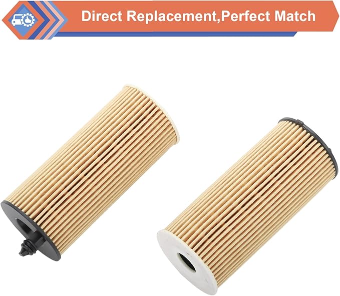 2 Pcs Oil Filter Compatible With 2016-2023 118i 230i 330i 430i 530i 740e X3 X4 Z4 GR Supra, Replace#HU6014Z, HU6014/1Z, 11428575211