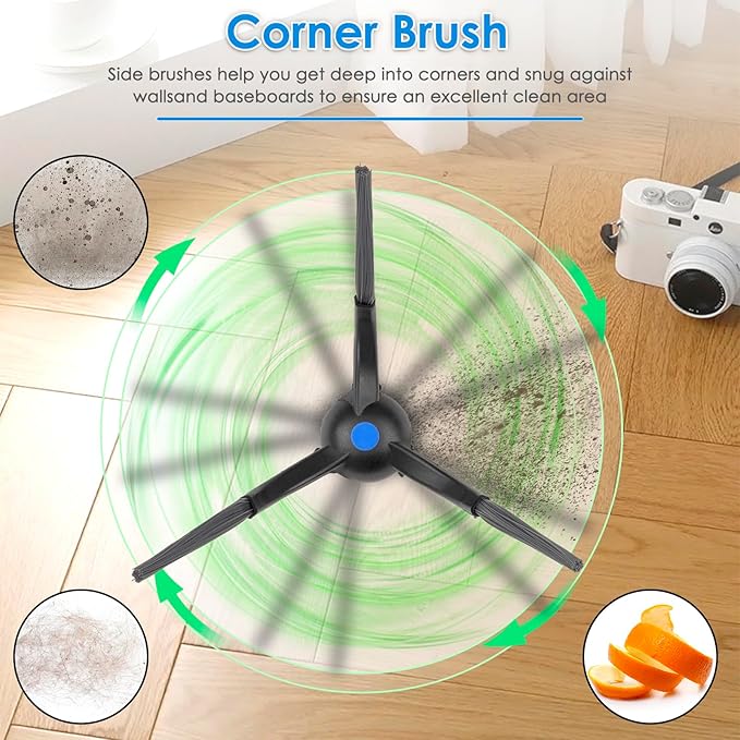 (12 Pack) N30 Omni Replacement Parts Compatible With ECOVACS DEEBOT N30 Omni/ N30 Pro Omni Robot Vacuum Cleaner, Accessories Kit, 1 Roller Brush, 4 Side Brushes, 3 Dust Bags, 2 Filters, 2 Mop Pads
