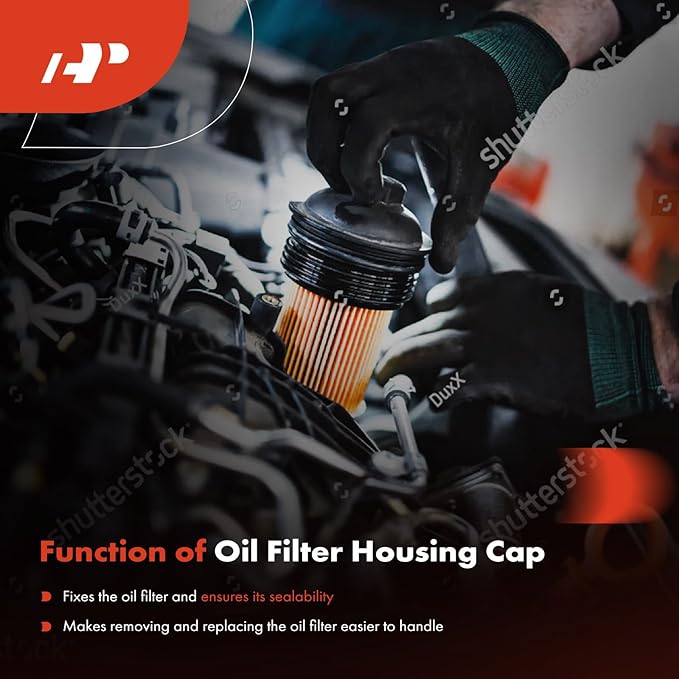 A-Premium Oil Filter Housing Cap Assembly Compatible with BMW 320i, 323Ci, 323i, 323is, 325Ci, 325i, 325xi, 328Ci, 328i, 328is, 330Ci, 330i, 330xi, X5, 525i, 528i, 530i, X3, Z4, Replace# 11421744000