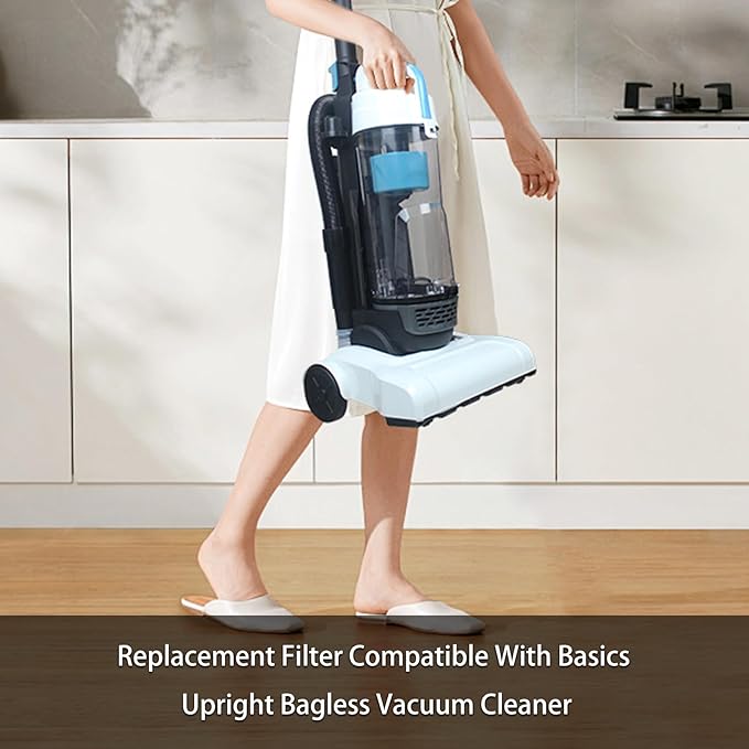 Replacement Filter Compatible with Basics Upright Bagless Vacuum Cleaner (4 Pack)